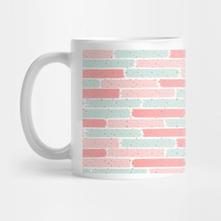 Golden pastel subway stripes Mug